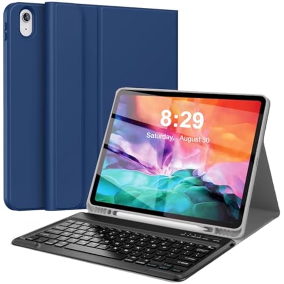 Backlit Detachable Keyboard Case for iPad Pro 12.9" 1/2 Gen, Pencil Slot Leather Folio