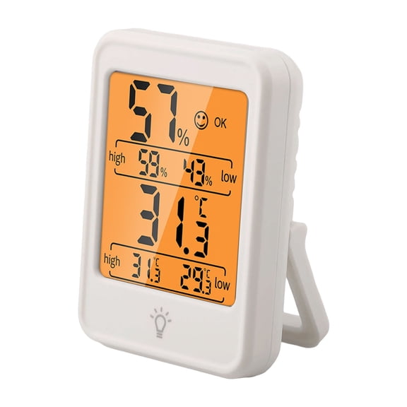 Backlit Display Digital Thermometer Humidity Monitoring Plastic Material Temperature Range -20 70 C Compact Size 59*22*80Mm