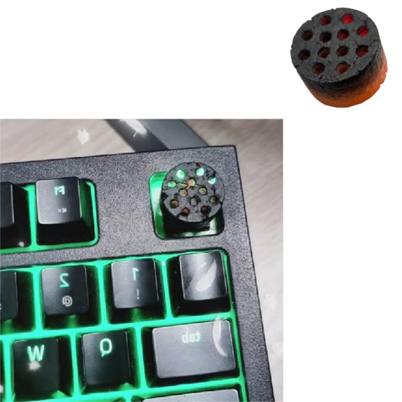 Backlit Honeycombs Coal Resins Keycap for Mechanical Keyboards Customization