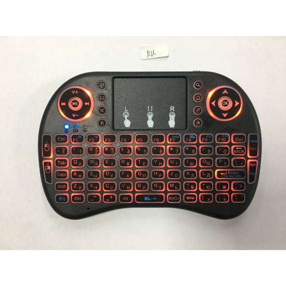 Backlit Mini Wireless Keyboard Spanish French Azerty Russian Portuguese Brazil Language Air Mouse With Touchpad N RGB PC TV Box