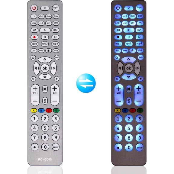 Backlit Remote Control, TV Remote for , , , , ,,Vizio, , for TVs/DVD/Audio/ Boxes and 8-Device()