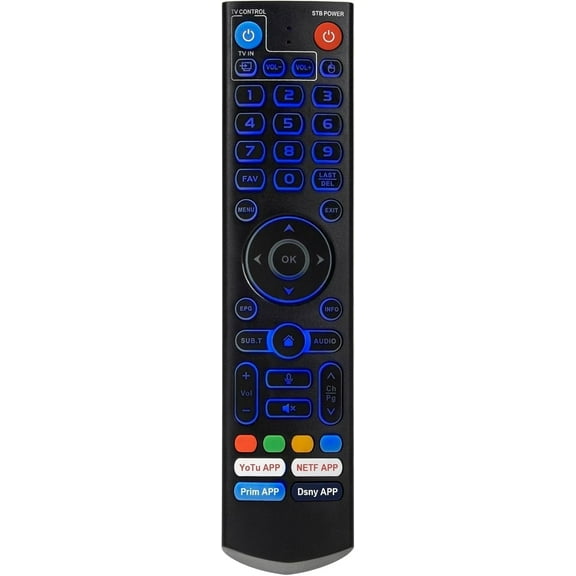 Backlit Replacement Remote for vSeeBox V3 Pro & V5 Pro Bluetooth Voice Control Compatible with V1 Pro, V1 Max, V2 Pro, V3 Plus, Elite