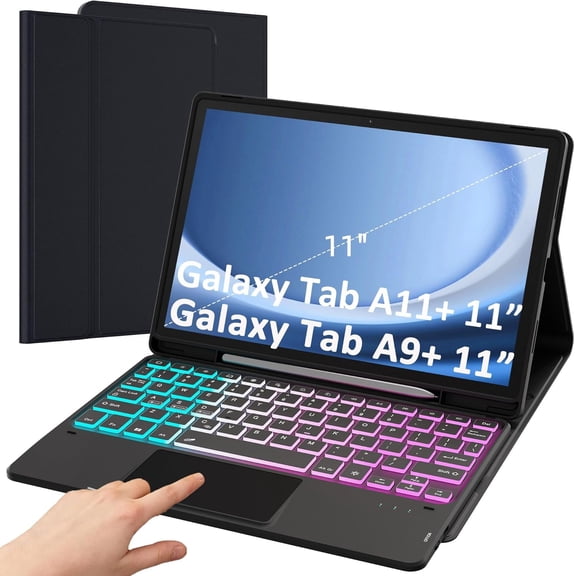 Backlit Touchpad Detachable Keyboard Cover for Galaxy Tab A9+ A11+ 11 Inch