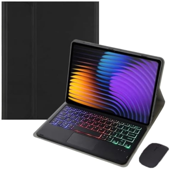 Backlit trackpad bluetooth keyboard case for xiaomi pad 7 7 pro 11.2,black