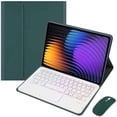 thumbnail image 1 of Backlit trackpad bluetooth keyboard case for xiaomi pad 7 7 pro 11.2,green, 1 of 4