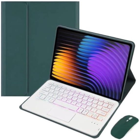 Backlit trackpad bluetooth keyboard case for xiaomi pad 7 7 pro 11.2,green