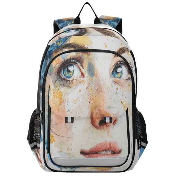 Backpack 12.9 *5.1 * 17.7 Inches Outing Backpack, Shopping Backpack, Travel Backpack A Beautiful Watercolor Beauty