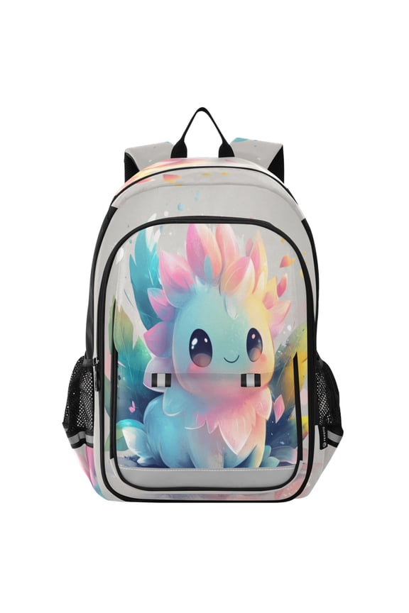 Backpack 12.9 *5.1 * 17.7 Inches Outing Backpack, Shopping Backpack, Travel Backpack A Cartoon Dragon