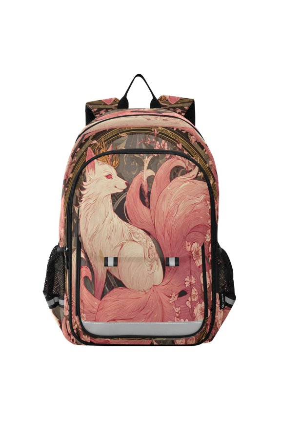Backpack 12.9 *5.1 * 17.7 Inches Outing Backpack, Shopping Backpack, Travel Backpack A Pink Fox