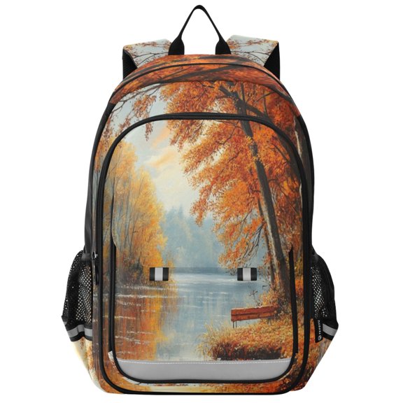 Backpack 12.9 *5.1 * 17.7 Inches Outing Backpack, Shopping Backpack, Travel Backpack A River