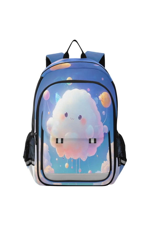 Backpack 12.9 *5.1 * 17.7 Inches Outing Backpack, Shopping Backpack, Travel Backpack Adorable Cloud