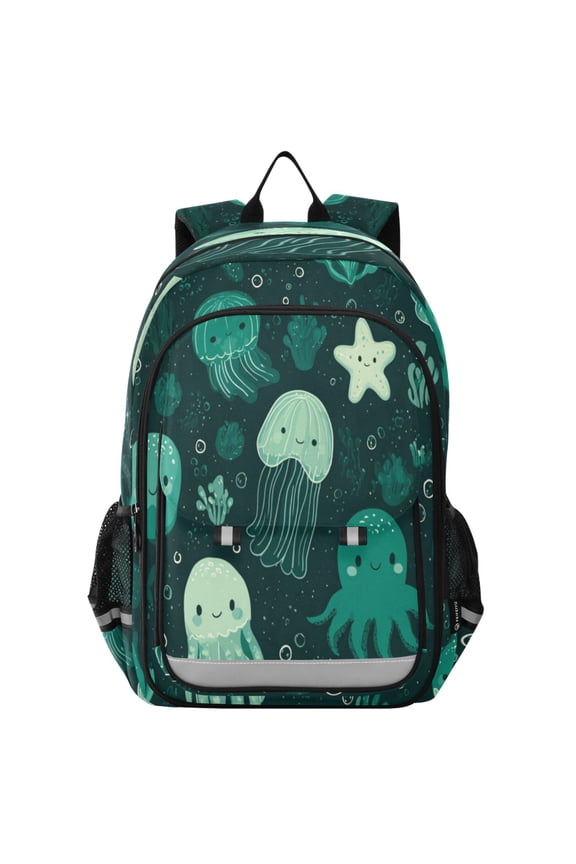 Backpack 12.9 *5.1 * 17.7 Inches Outing Backpack, Shopping Backpack, Travel Backpack Adorable Ocean Octopus