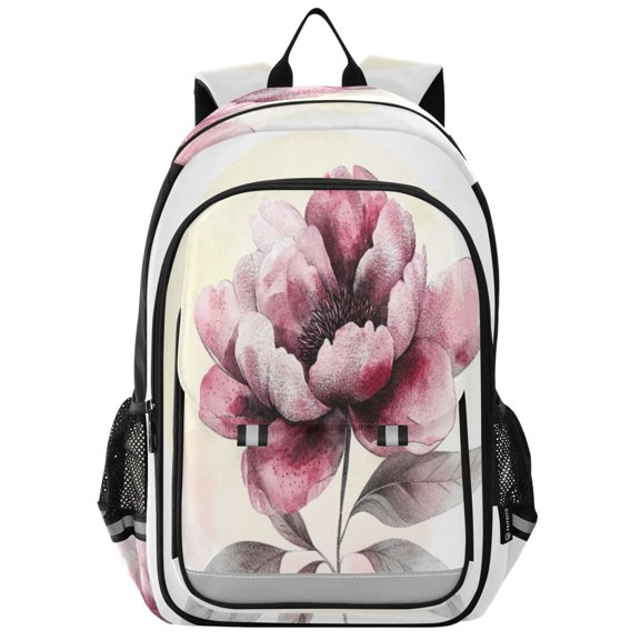 Backpack 12.9 *5.1 * 17.7 Inches Outing Backpack, Shopping Backpack, Travel Backpack Beautiful Deep Pink Flowers