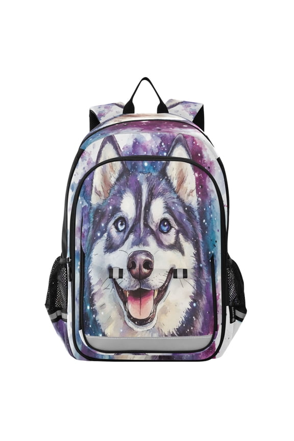 Backpack 12.9 *5.1 * 17.7 Inches Outing Backpack, Shopping Backpack, Travel Backpack Beautiful Husky Dog