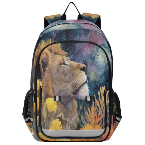 Backpack 12.9 *5.1 * 17.7 Inches Outing Backpack, Shopping Backpack, Travel Backpack Beautiful Lion