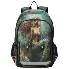 Backpack 12.9 *5.1 * 17.7 Inches Outing Backpack, Shopping Backpack, Travel Backpack Beautiful Mermaid