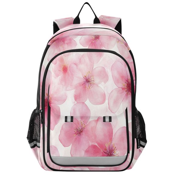 Backpack 12.9 *5.1 * 17.7 Inches Outing Backpack, Shopping Backpack, Travel Backpack Beautiful Pink Flower