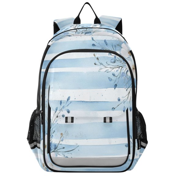Backpack 12.9 *5.1 * 17.7 Inches Outing Backpack, Shopping Backpack, Travel Backpack Beautiful Pretty Blue Flowers