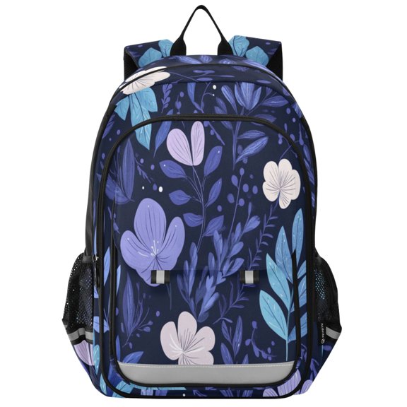 Backpack 12.9 *5.1 * 17.7 Inches Outing Backpack, Shopping Backpack, Travel Backpack Beautiful Purple Cartoon Flower