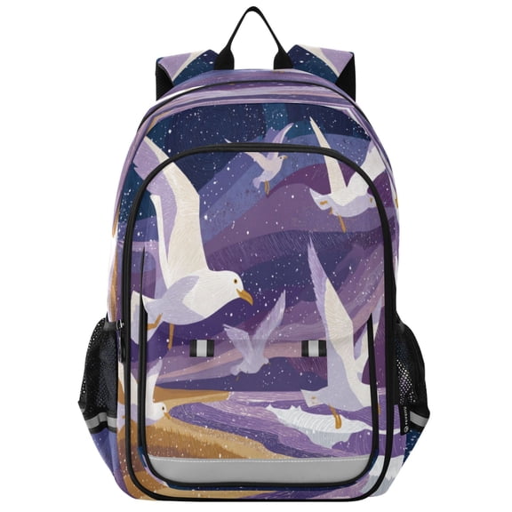 Backpack 12.9 *5.1 * 17.7 Inches Outing Backpack, Shopping Backpack, Travel Backpack Beautiful Seagulls
