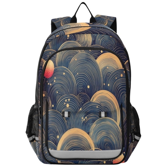 Backpack 12.9 *5.1 * 17.7 Inches Outing Backpack, Shopping Backpack, Travel Backpack Beautiful Vortex Pattern