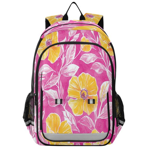 Backpack 12.9 *5.1 * 17.7 Inches Outing Backpack, Shopping Backpack, Travel Backpack Beautiful Yellow Flower