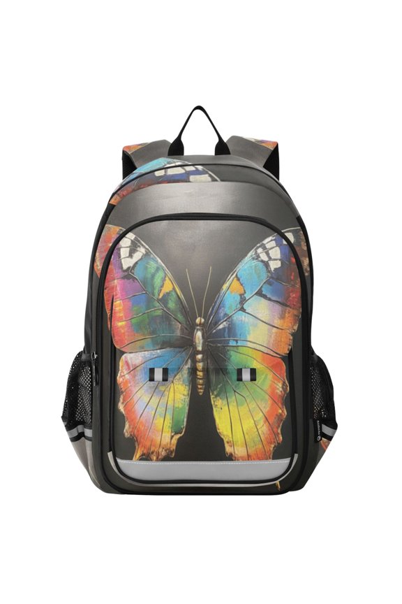 Backpack 12.9 *5.1 * 17.7 Inches Outing Backpack, Shopping Backpack, Travel Backpack Big Butterfly Picture