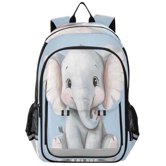 Backpack 12.9 *5.1 * 17.7 Inches Outing Backpack, Shopping Backpack, Travel Backpack Big Ears Cute Elephant