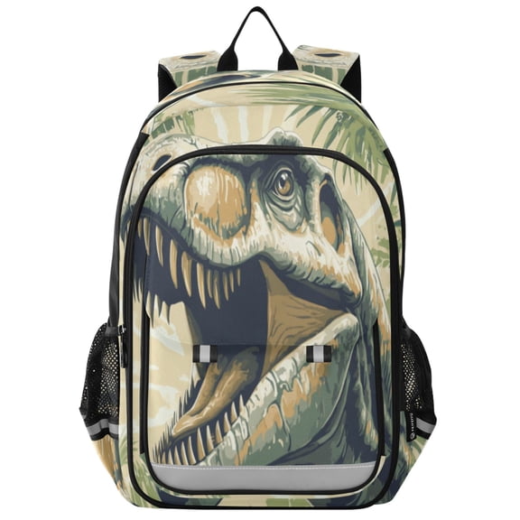 Backpack 12.9 *5.1 * 17.7 Inches Outing Backpack, Shopping Backpack, Travel Backpack Big Green Dinosaur
