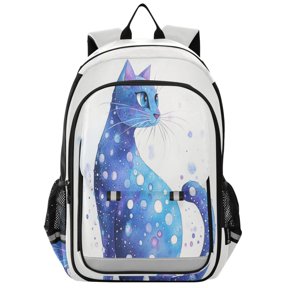 Backpack 12.9 *5.1 * 17.7 Inches Outing Backpack, Shopping Backpack, Travel Backpack Blue Cool Cat