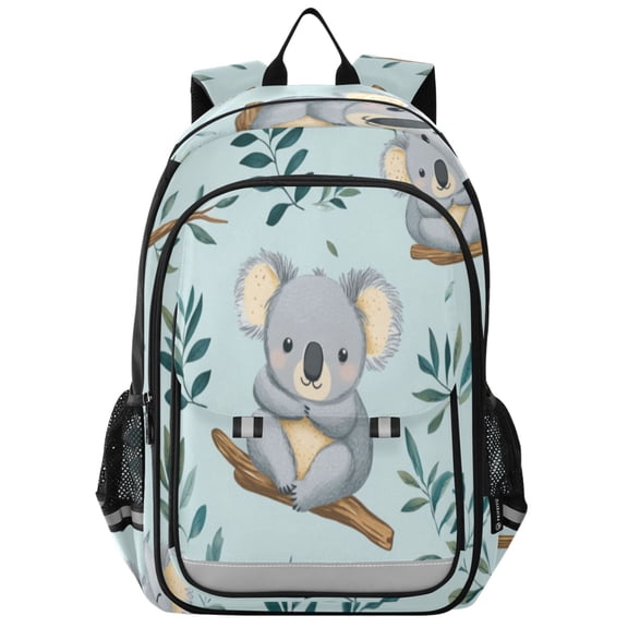 Backpack 12.9 *5.1 * 17.7 Inches Outing Backpack, Shopping Backpack, Travel Backpack Blue Cute Koala