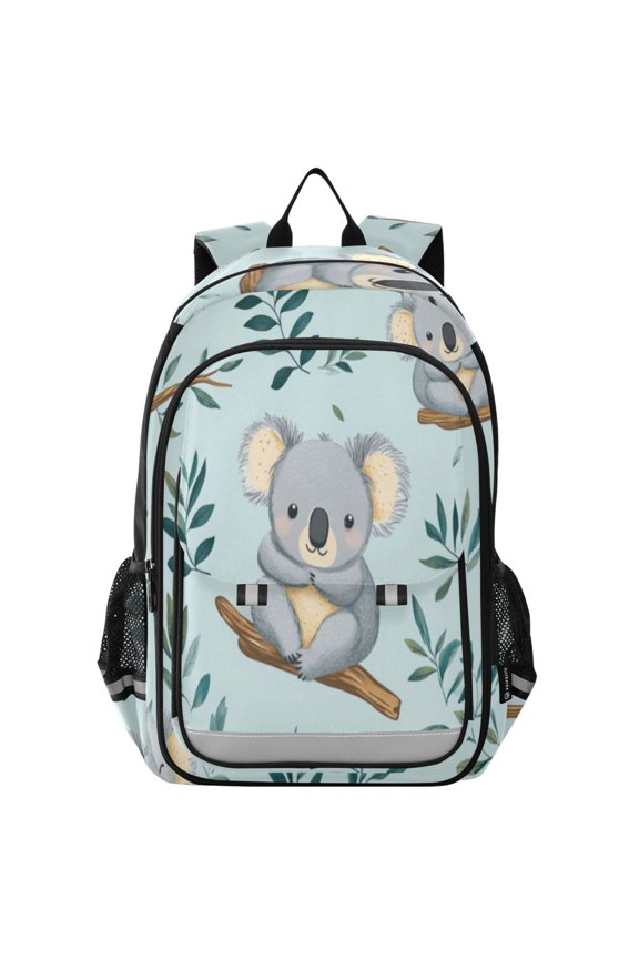 Backpack 12.9 *5.1 * 17.7 Inches Outing Backpack, Shopping Backpack, Travel Backpack Blue Cute Koala