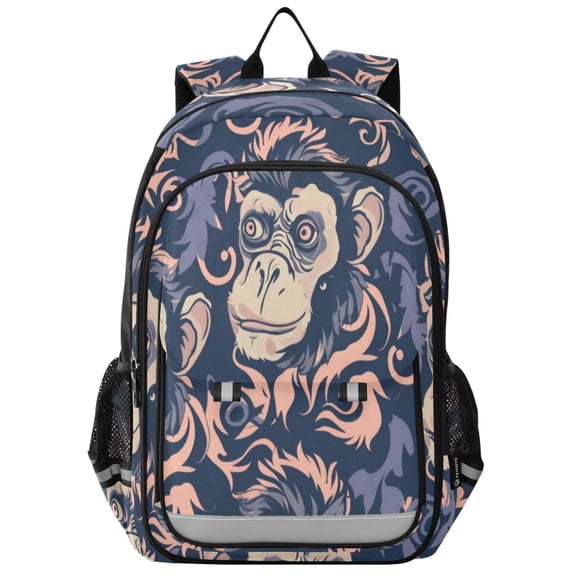 Backpack 12.9 *5.1 * 17.7 Inches Outing Backpack, Shopping Backpack, Travel Backpack Blue Monkey