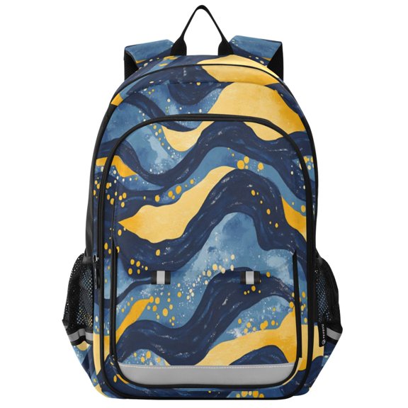 Backpack 12.9 *5.1 * 17.7 Inches Outing Backpack, Shopping Backpack, Travel Backpack Blue River Pattern