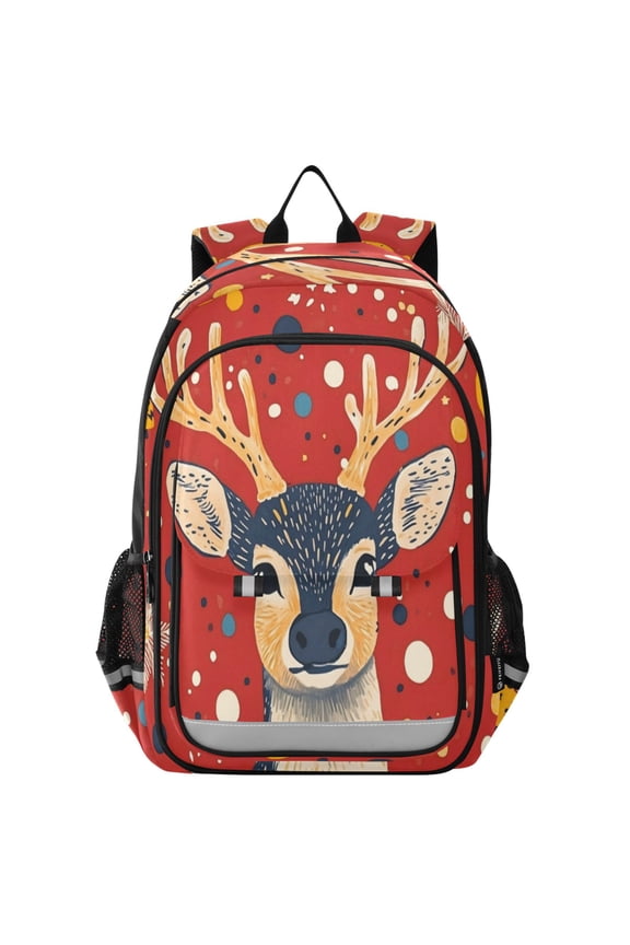 Backpack 12.9 *5.1 * 17.7 Inches Outing Backpack, Shopping Backpack, Travel Backpack Blue Santa Fawn