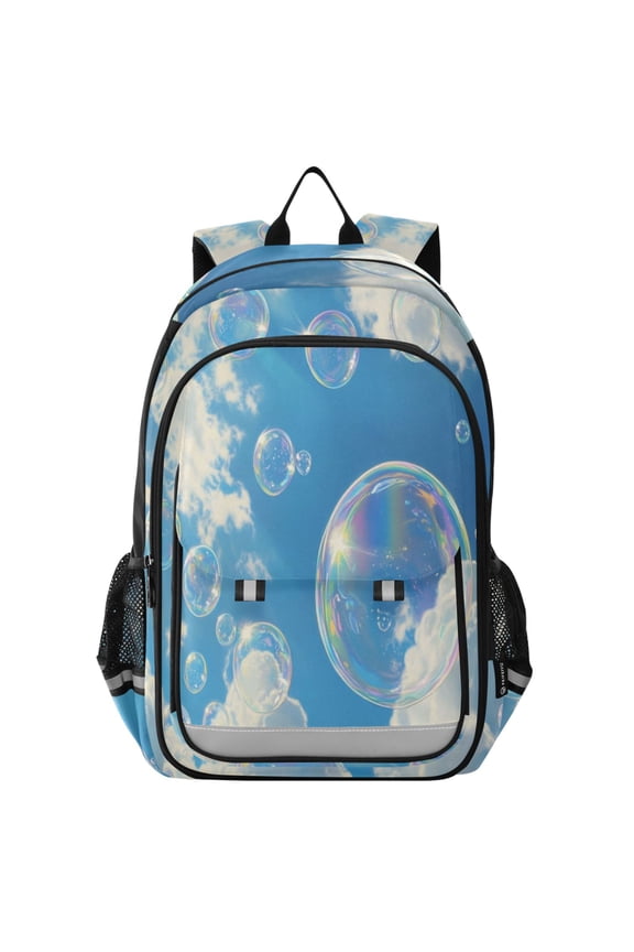 Backpack 12.9 *5.1 * 17.7 Inches Outing Backpack, Shopping Backpack, Travel Backpack Blue Sky Bubble