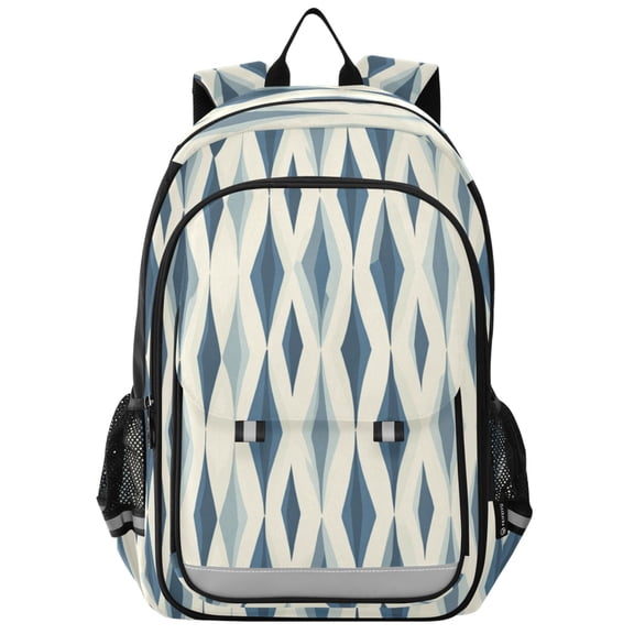 Backpack 12.9 *5.1 * 17.7 Inches Outing Backpack, Shopping Backpack, Travel Backpack Blue Squares