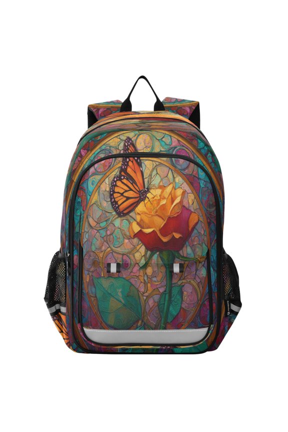 Backpack 12.9 *5.1 * 17.7 Inches Outing Backpack, Shopping Backpack, Travel Backpack Butterfly Vibrant Wing