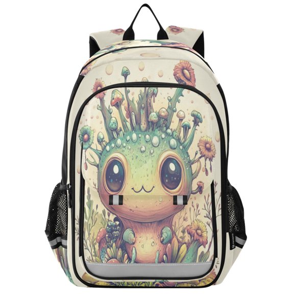 Backpack 12.9 *5.1 * 17.7 Inches Outing Backpack, Shopping Backpack, Travel Backpack Cartoon Beautiful Monster
