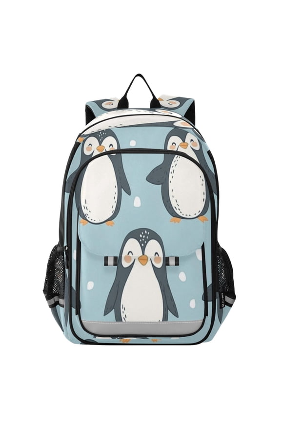 Backpack 12.9 *5.1 * 17.7 Inches Outing Backpack, Shopping Backpack, Travel Backpack Cartoon Cute Little Penguin