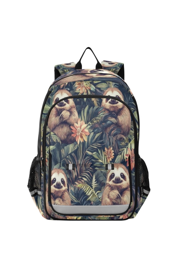 Backpack 12.9 *5.1 * 17.7 Inches Outing Backpack, Shopping Backpack, Travel Backpack Cartoon Cute Sloth