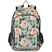 Backpack 12.9 *5.1 * 17.7 Inches Outing Backpack, Shopping Backpack, Travel Backpack Cartoon Pink Pretty Roses
