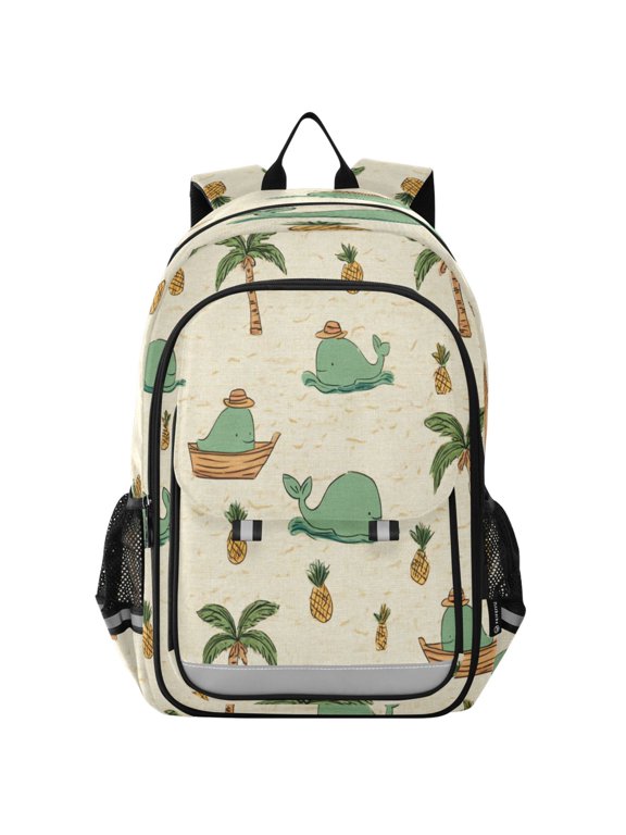 Backpack 12.9 *5.1 * 17.7 Inches Outing Backpack, Shopping Backpack, Travel Backpack Cartoon Whale Beautiful