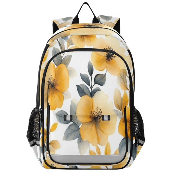Backpack 12.9 *5.1 * 17.7 Inches Outing Backpack, Shopping Backpack, Travel Backpack Cartoon Yellow Flowers