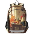 thumbnail image 1 of Backpack 12.9 *5.1 * 17.7 Inches Outing Backpack, Shopping Backpack, Travel Backpack Cat Table Scene, 1 of 7