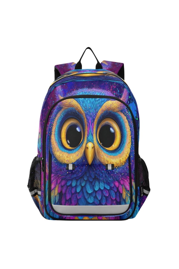 Backpack 12.9 *5.1 * 17.7 Inches Outing Backpack, Shopping Backpack, Travel Backpack Colored Owl