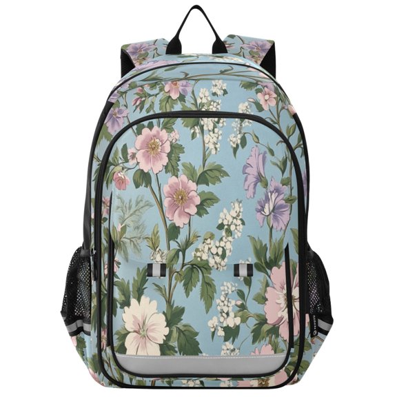 Backpack 12.9 *5.1 * 17.7 Inches Outing Backpack, Shopping Backpack, Travel Backpack Colorful Pink Flower