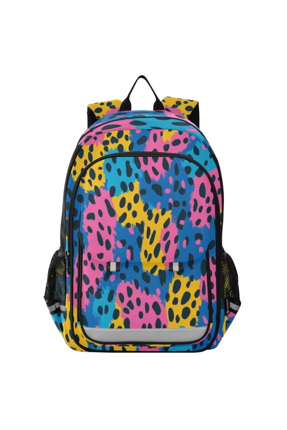 Backpack 12.9 *5.1 * 17.7 Inches Outing Backpack, Shopping Backpack, Travel Backpack Colour Leopard Print