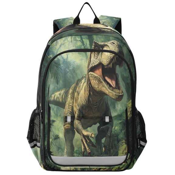 Backpack 12.9 *5.1 * 17.7 Inches Outing Backpack, Shopping Backpack, Travel Backpack Cool Forest Dinosaur