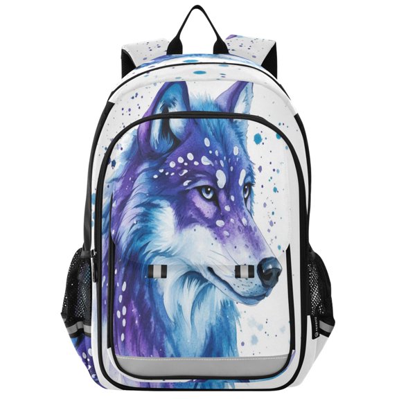 Backpack 12.9 *5.1 * 17.7 Inches Outing Backpack, Shopping Backpack, Travel Backpack Cool Wolf Pattern